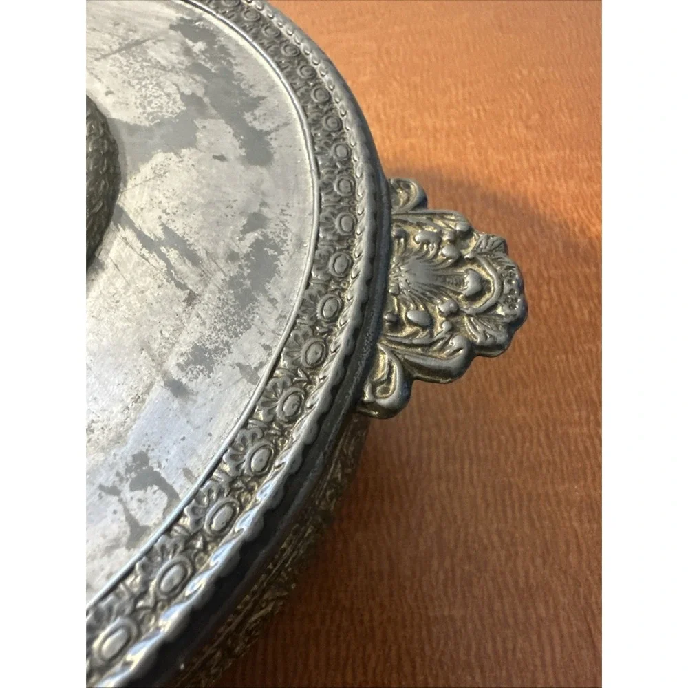 Antique Brass PNCW Triple Divided covered Trinket/Candy Dish